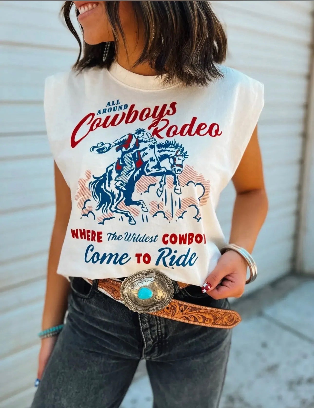 Wildest Cowboy Boxy Tank