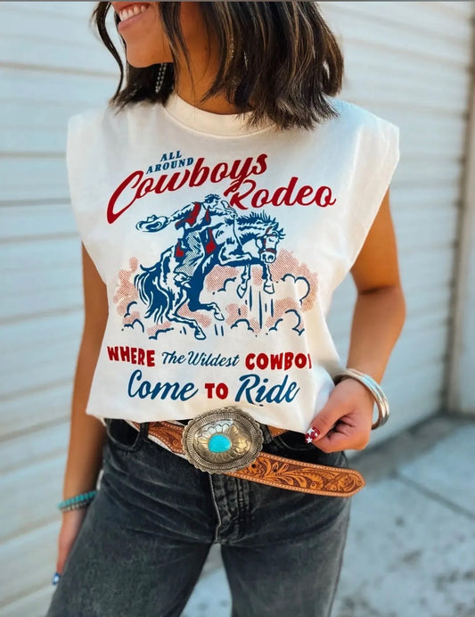Wildest Cowboy Boxy Tank