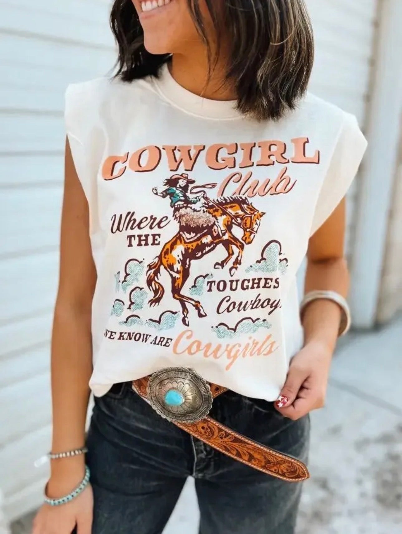 Cowgirl Club Boxy Tank